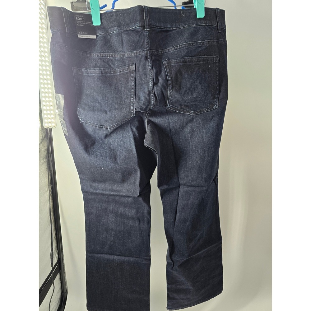 Lane Bryant Venezia High Rise Bootcut Jeans 22 Short Dark Wash Tummy Tech 22S - Picture 3 of 12